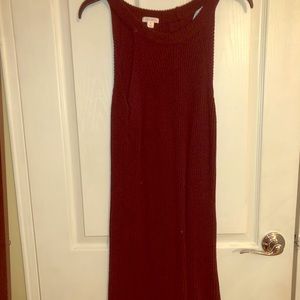 Maroon sweater dress